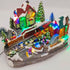 Animated Christmas Village with Train Station Musical Light-up Snowy Scene